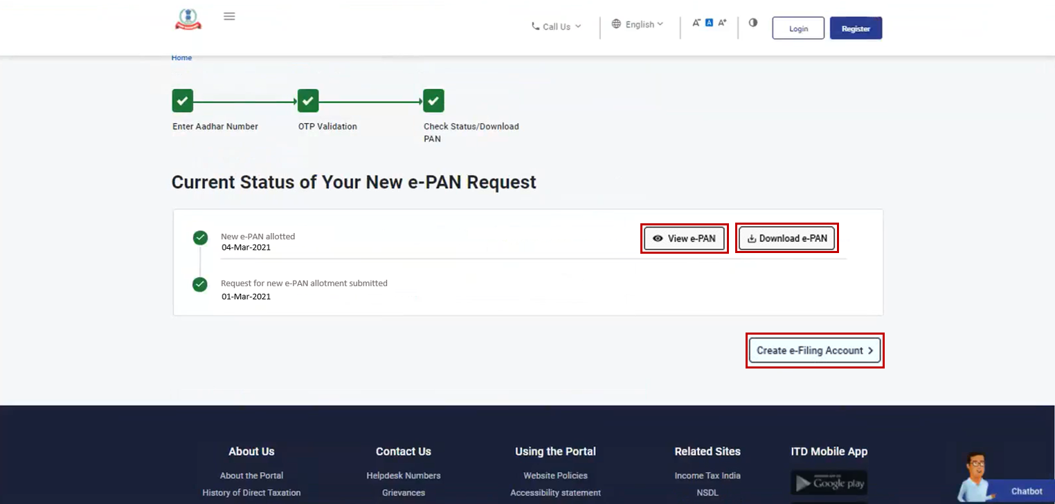 Instant ePAN User Manual Tax Department